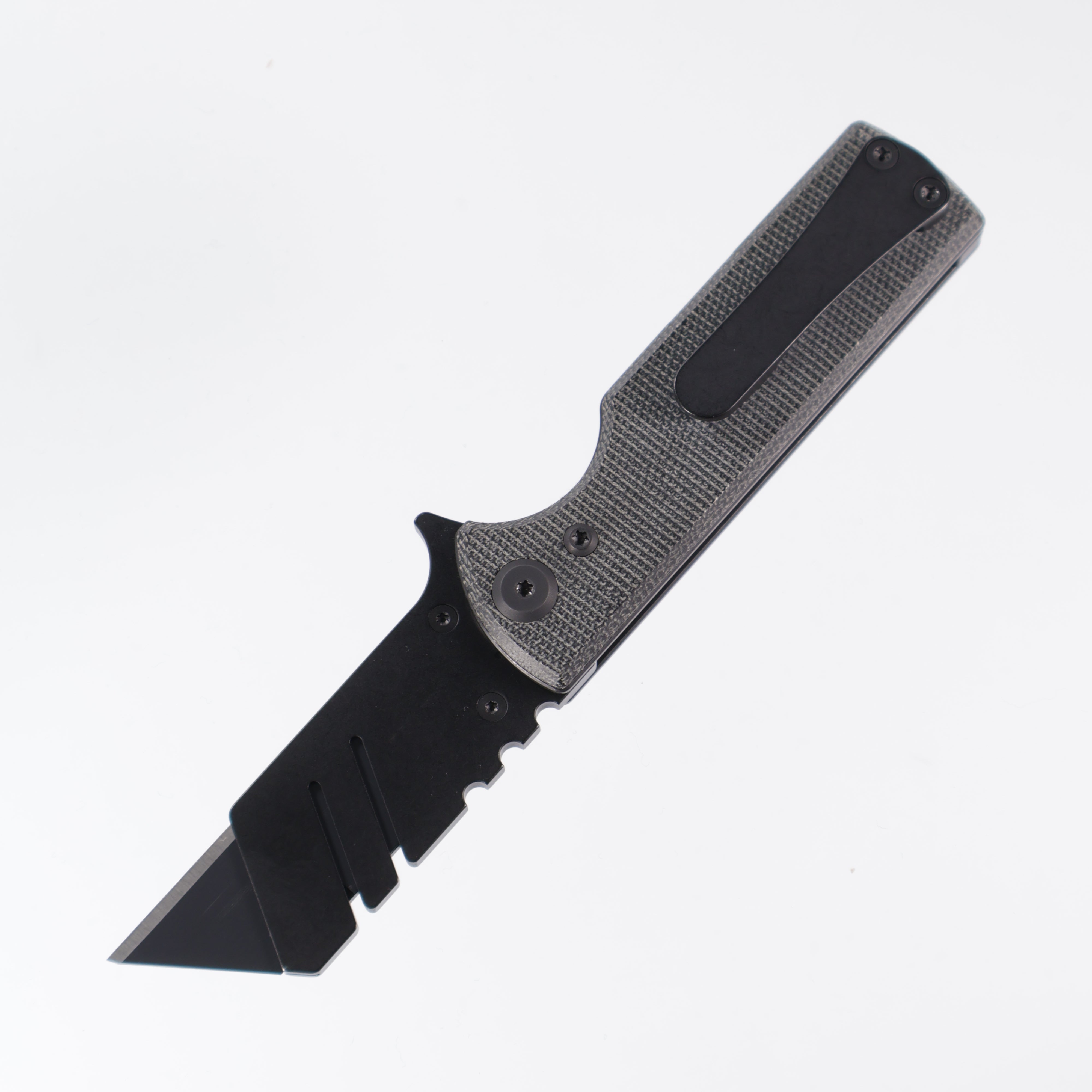 Chaves CHUB Flipper Utility - Blue Label Line - Black Micarta - Blackout CK-7C2-5F6B-4C1-1B