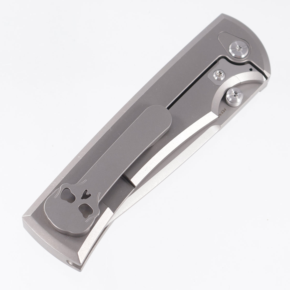 Chaves Liberation 229 Integral Tanto - Stonewash Titanium w/ Radiation Milling - Stonewash M390