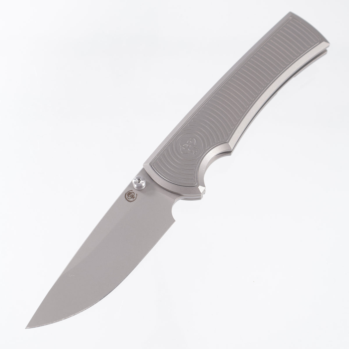 Chaves Liberation 229 Integral Drop Point - Stonewash Titanium w/ Radiation Milling - Stonewash M390