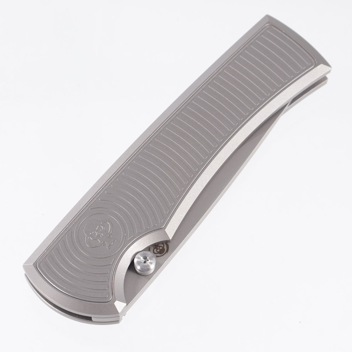 Chaves Liberation 229 Integral Drop Point - Stonewash Titanium w/ Radiation Milling - Stonewash M390