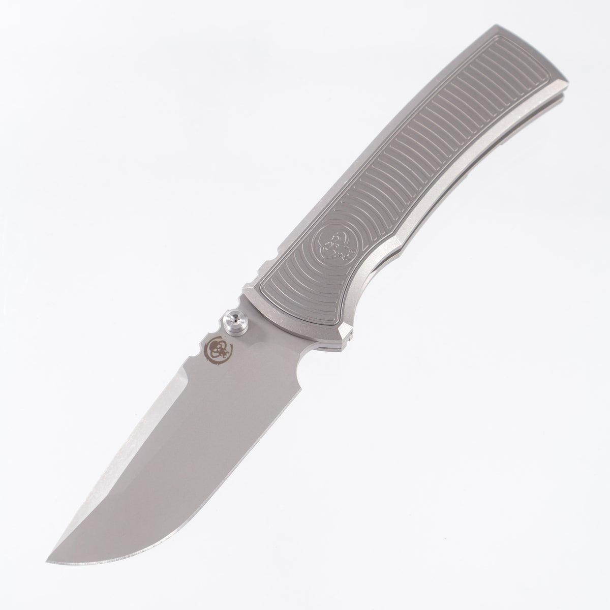 Chaves Redencion Street Integral Drop Point - Stonewash Titanium w/ Radiation Milling - Stonewash M390