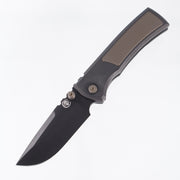 Chaves Redencion Street Integral 50 Series "The Suit" Drop Point  - Tumbled Black PVD Titanium w/ Bronze Ano Ti Inlays & Accents - Tumbled Black PVD M390