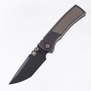 Chaves Redencion Street Integral 50 Series "The Suit" Tanto  - Tumbled Black PVD Titanium w/ Bronze Ano Ti Inlays & Accents - Tumbled Black PVD M390