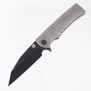 Chaves Liberation Street Integral Drop Point - Rocked Titanium Chassis w/ Black PVD Hardware - Satin Black PVD M390