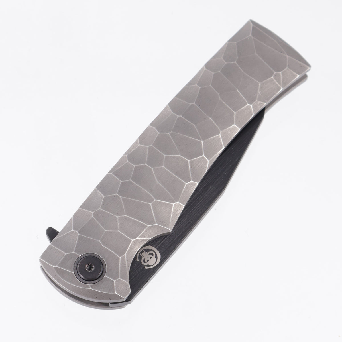 Chaves Liberation Street Integral Drop Point - Rocked Titanium Chassis w/ Black PVD Hardware - Satin Black PVD M390