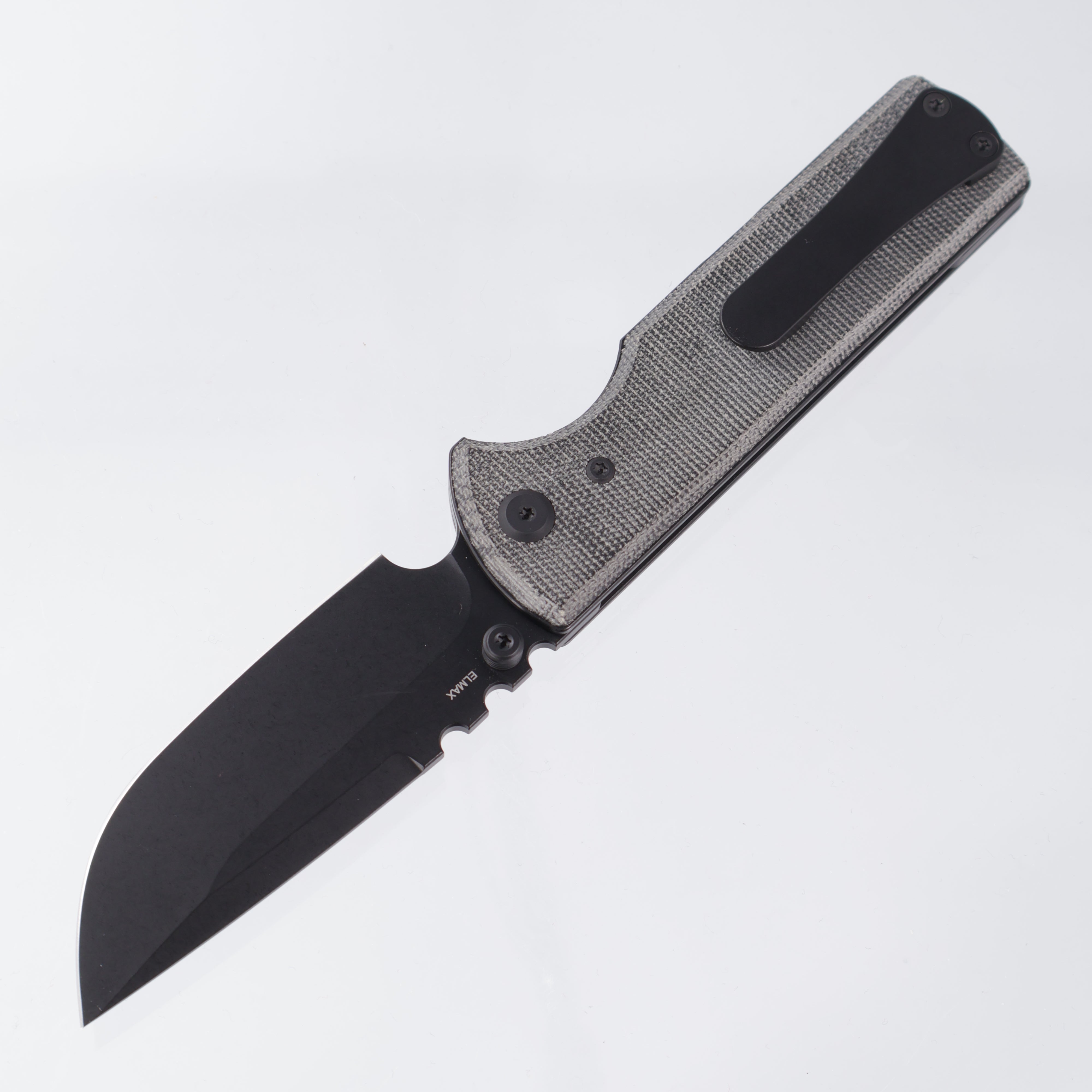 Chaves N.T.A.K - Blue Label Line - Drop Point Blackout PVD Elmax - Black Micarta - CK-1D2-1C2A-4C1-1B (NTAK)