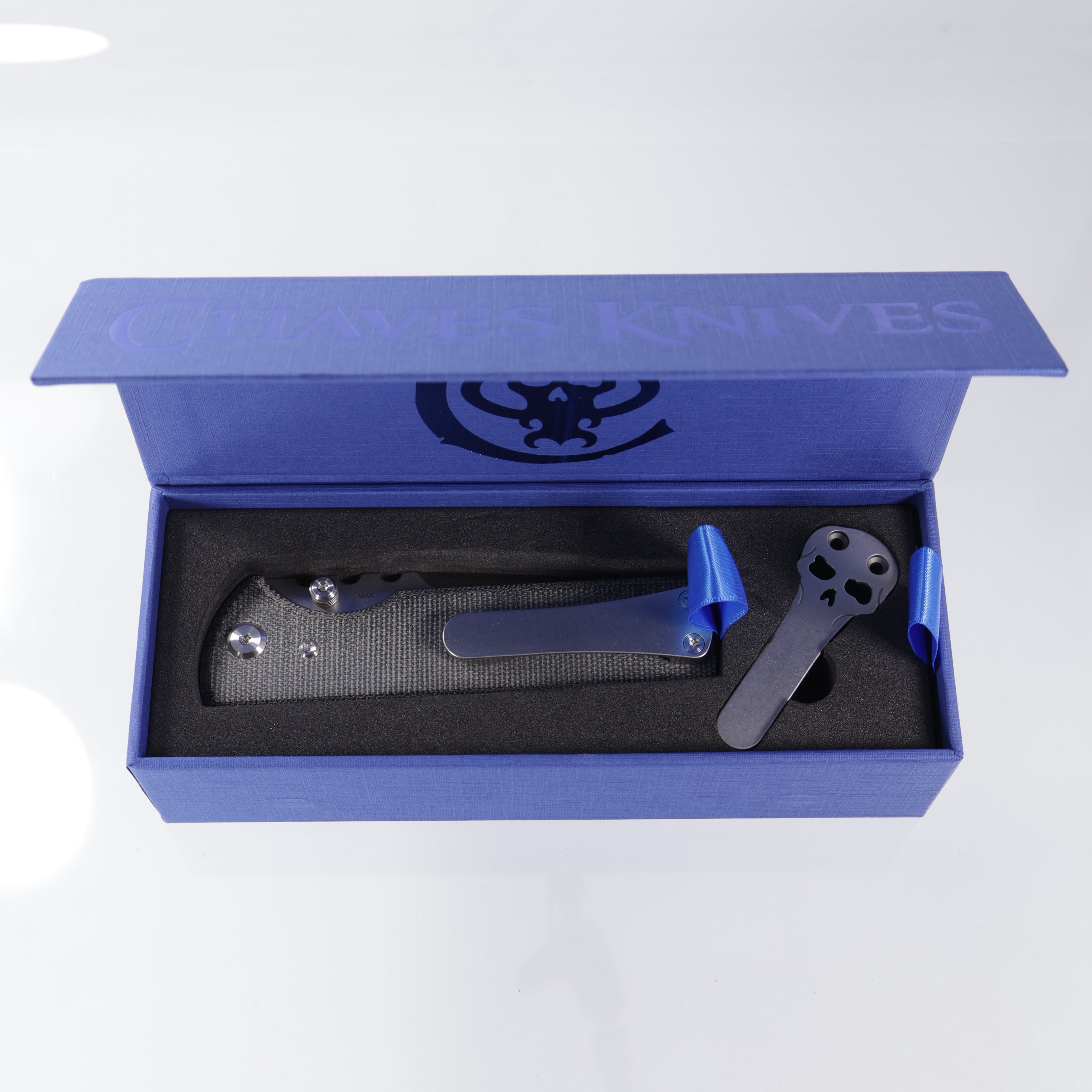 Chaves N.T.A.K - Blue Label Line - Tanto Satin Elmax - Black Micarta - CK-1D2-2B2A-1C0-1B (NTAK)