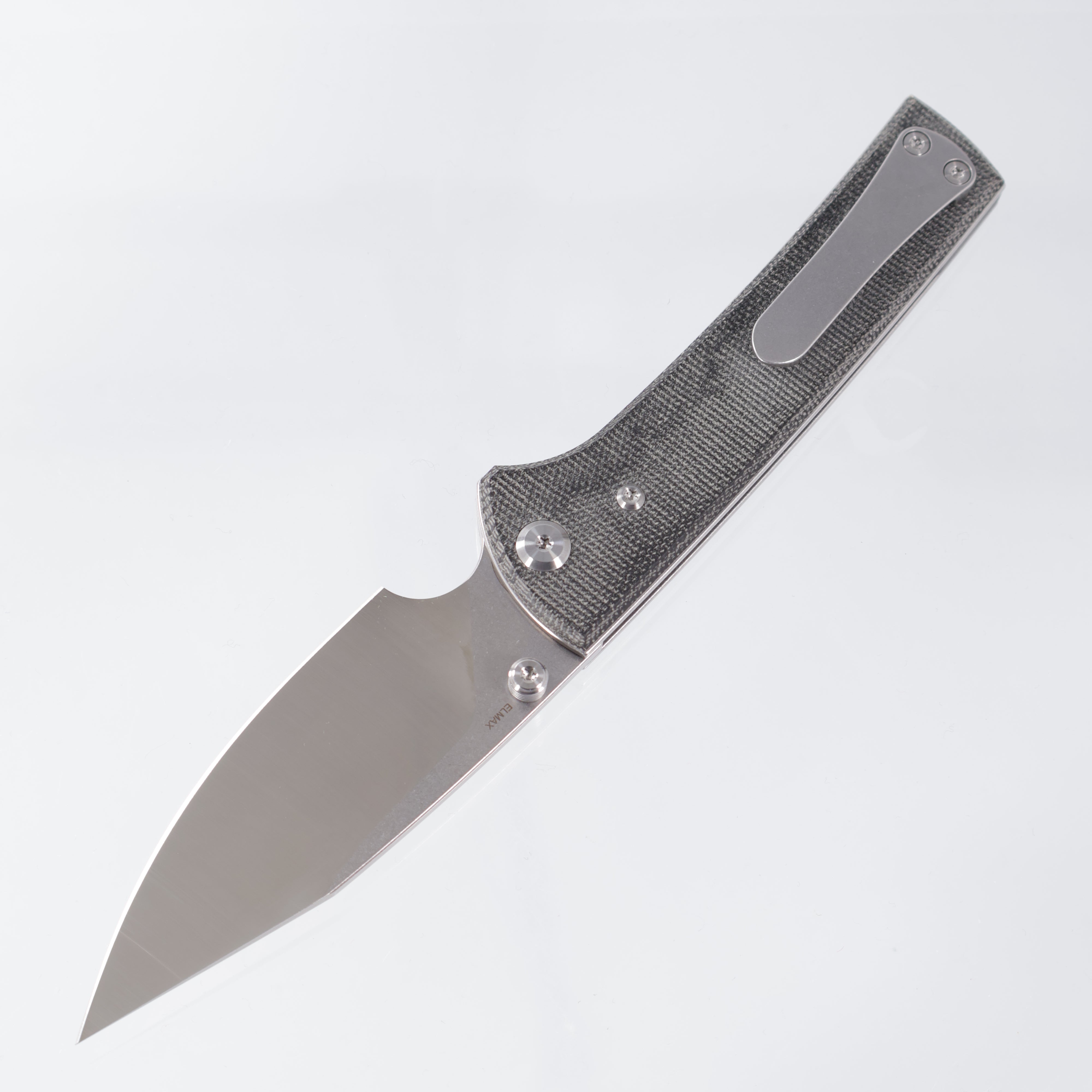 Chaves Scapegoat 229 - Blue Label Line - Spear Point Satin Elmax - Black Micarta - CK-4A2-10C2A-4C1-1B