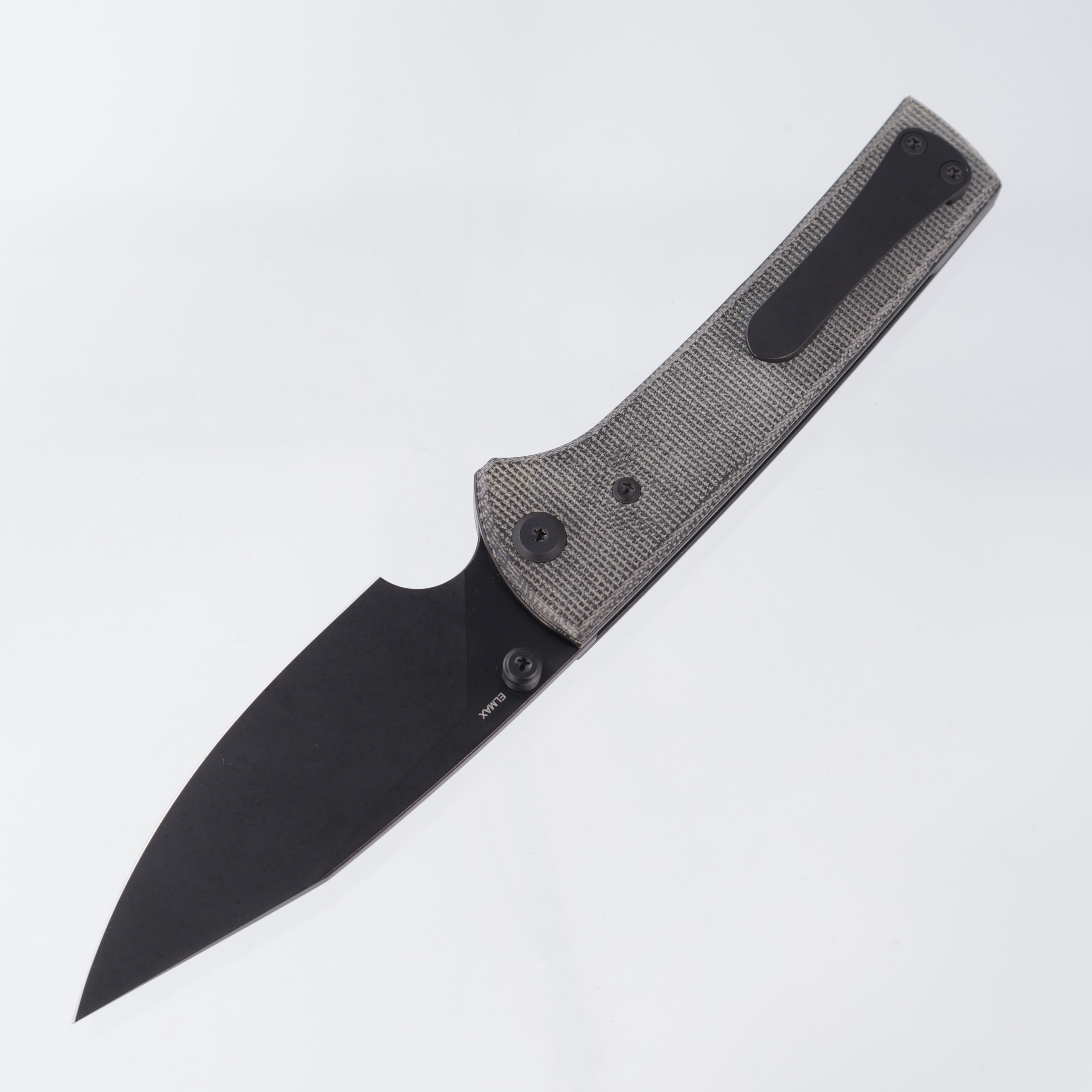 Chaves Scapegoat 229 - Blue Label Line - Spear Point PVD Blackout Elmax - Black Micarta - CK-4A2-10C2A-4C1-1B
