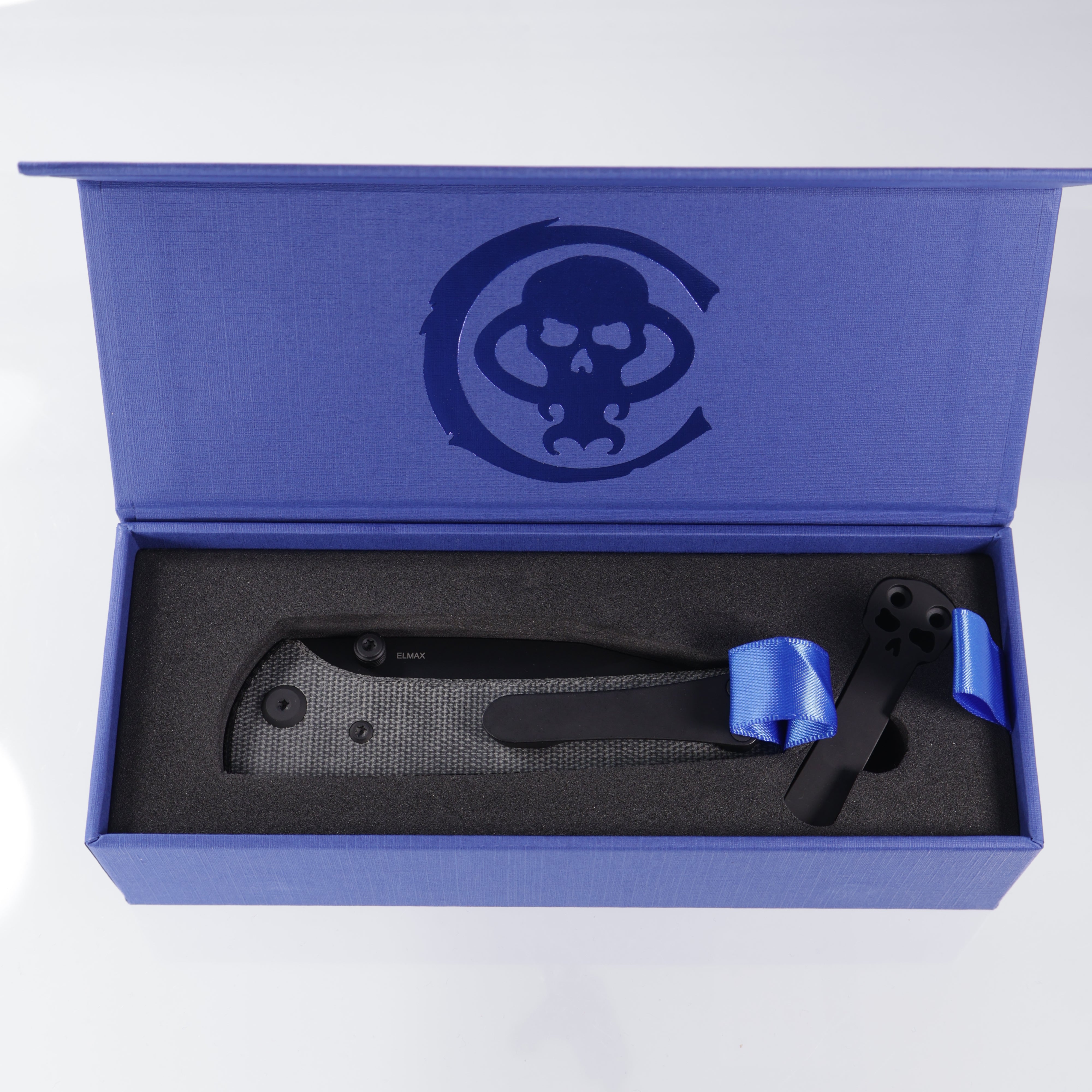 Chaves Scapegoat Street - Blue Label Line - Spear Point PVD Blackout Elmax - Black Micarta - CK-4B2-10C2A-4C1-1B