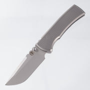 Chaves Redencion 229 Integral - Drop Point M390 Stonewash - Integral Titanium w/ Magnetic Inlay, Ti Radiation Pattern