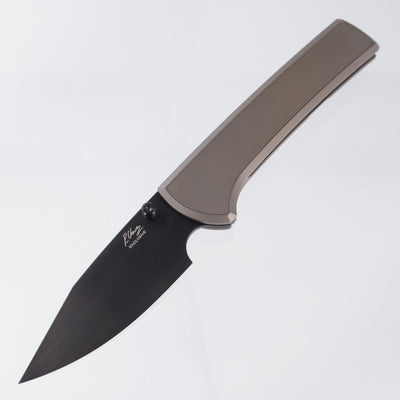 Chaves Scapegoat 229 Integral - Chisel Grind M390 Satin PVD - Integral Titanium w/ Magnetic Inlay, Ti Bronze Ano