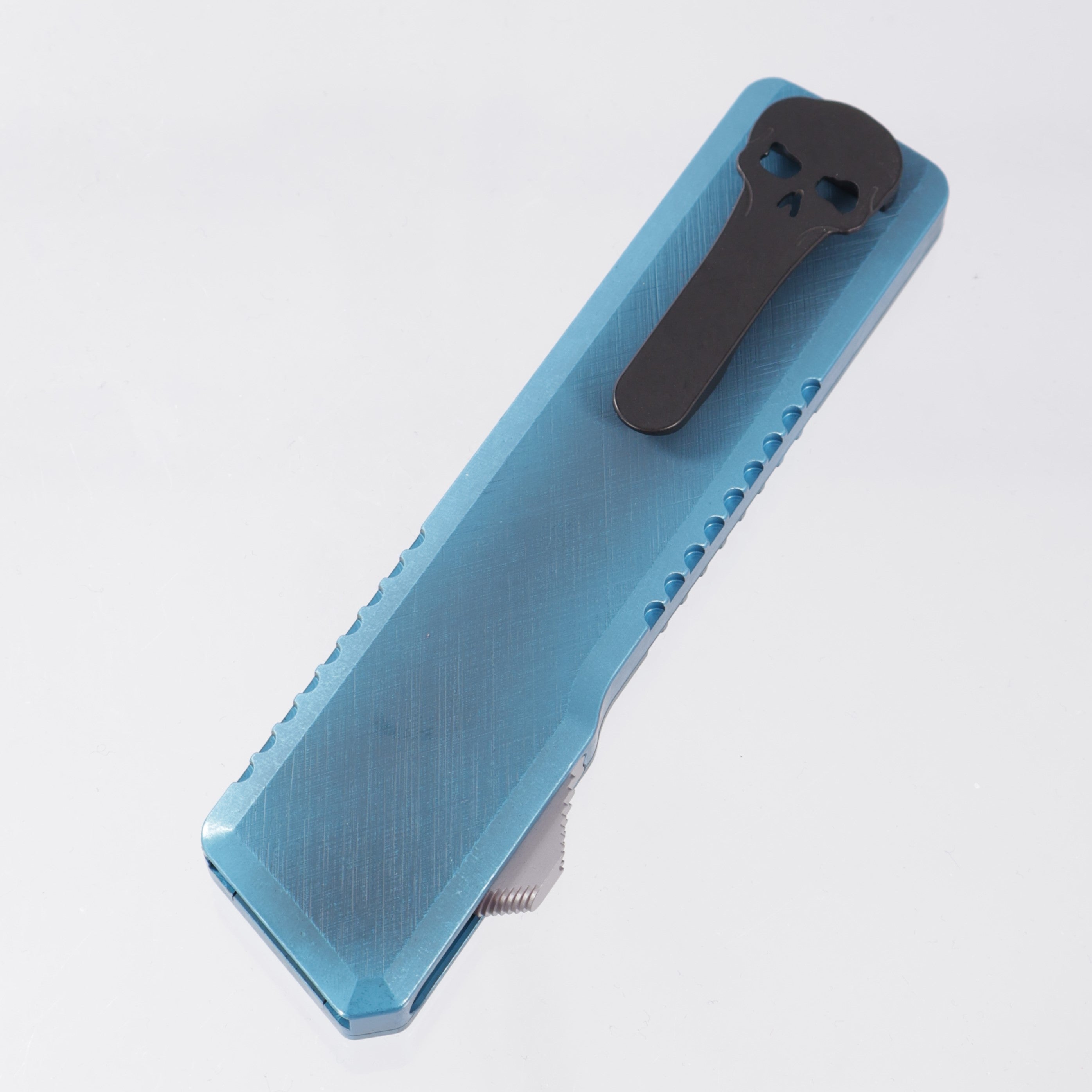 Chaves Dissident Drop Point - Blue Crosshatched Aluminum - Stonewash S35VN