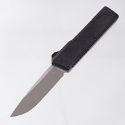 Chaves Dissident Drop Point - Black Crosshatched Aluminum - Stonewash S35VN