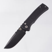 Chaves Redencion Auto Drop Point - Black Key Pattern Aluminum Handle - DLC S35VN