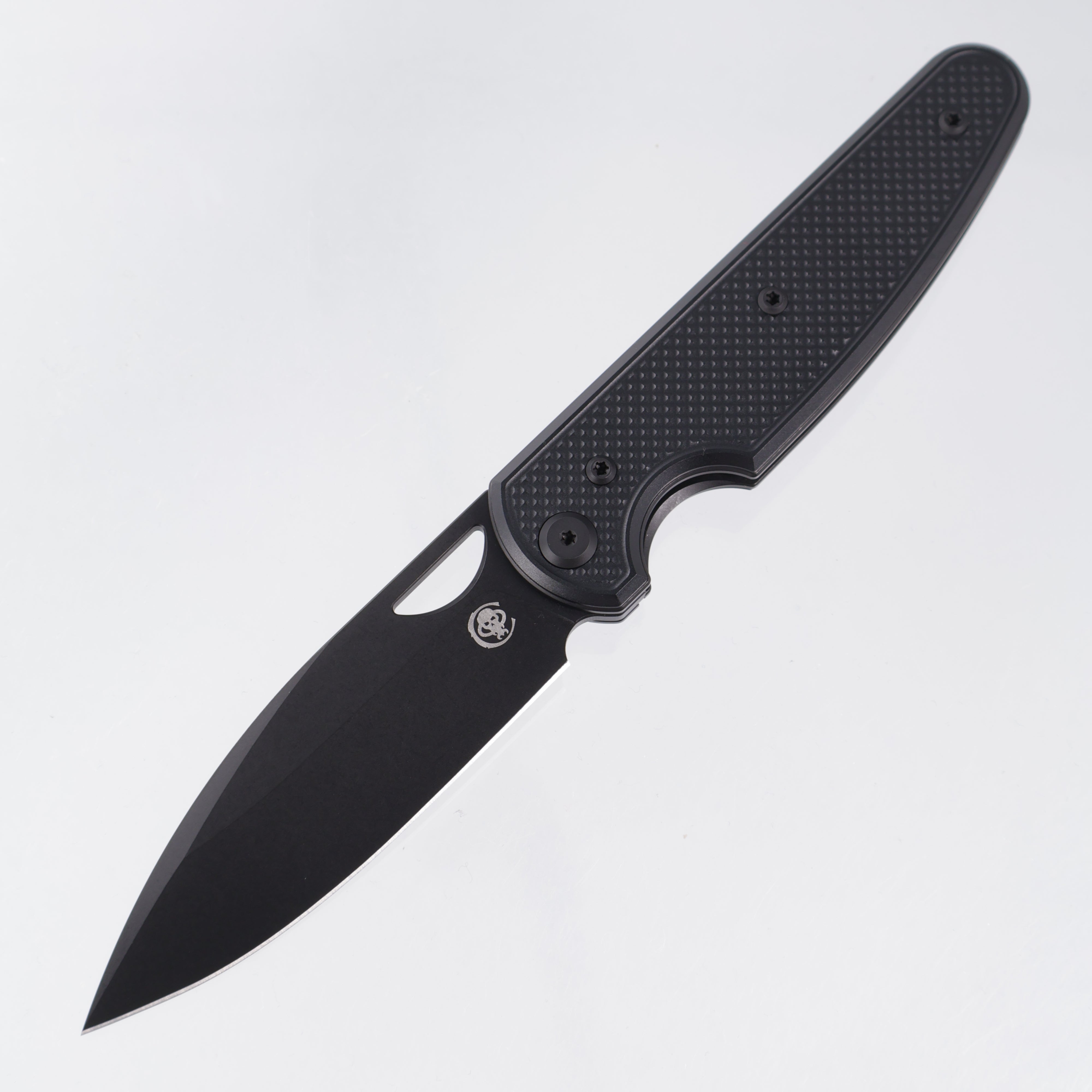 Chaves Knives x Brad Blount The Phase 229 Blue Label - Black Aluminum w/ Black PVD Ti Hardware - Black PVD 154CM