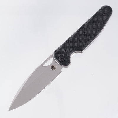 Chaves Knives x Brad Blount The Phase 229 Blue Label - Black Aluminum w/ Black PVD Ti Hardware - Stonewash 154CM