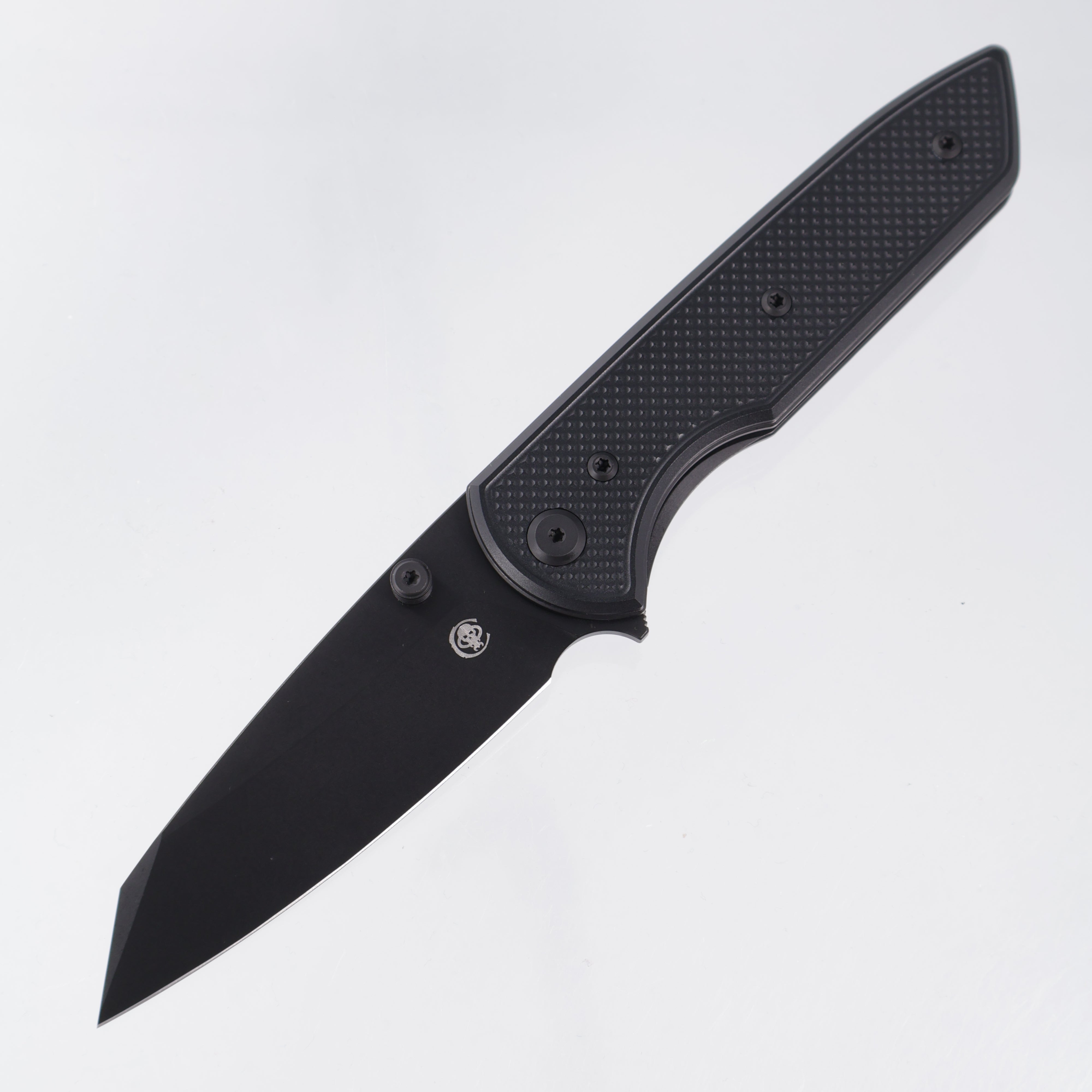 Chaves Knives x Brad Blount The Arrestor 229 Blue Label - Black Aluminum w/ Black PVD Ti Hardware - Black PVD 154CM