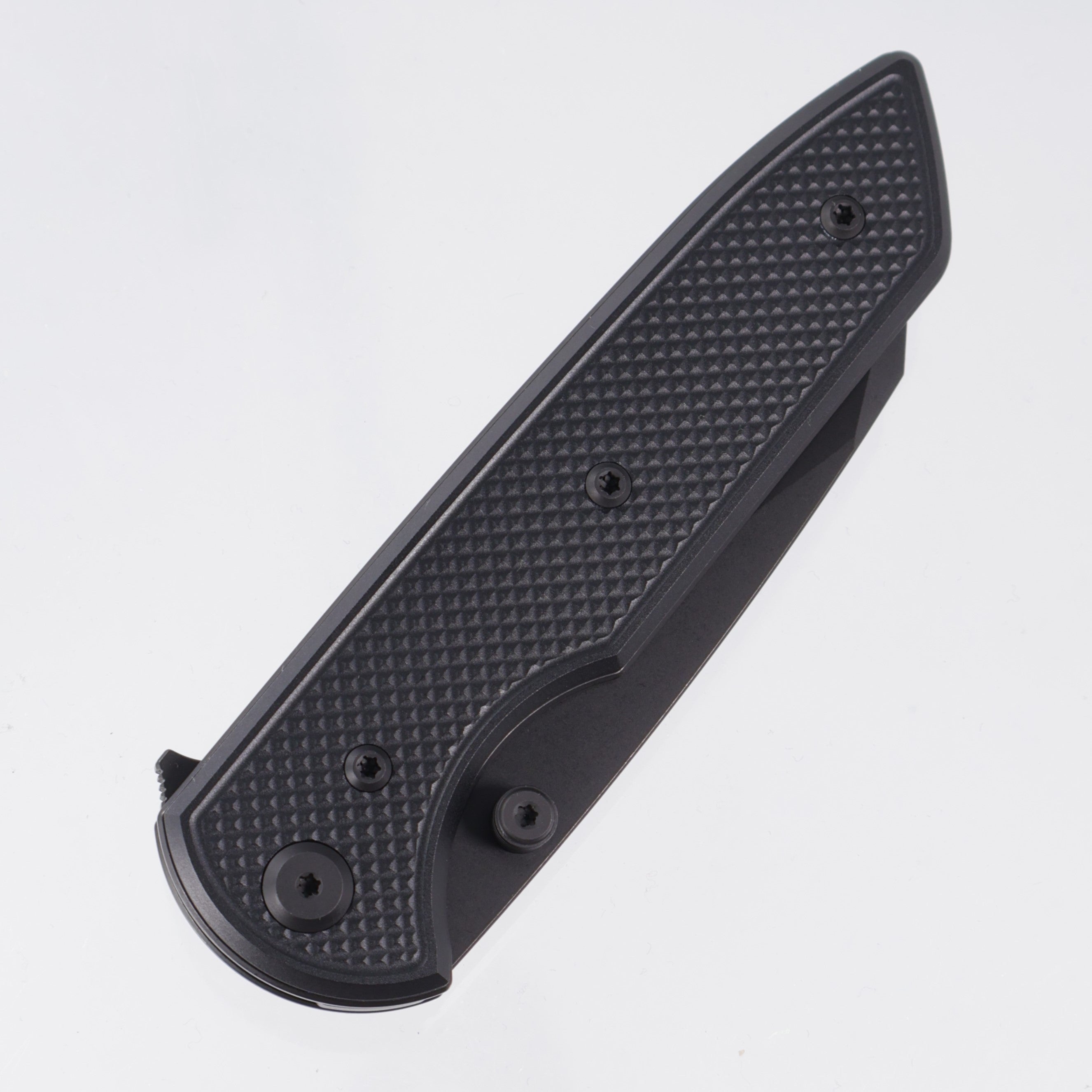 Chaves Knives x Brad Blount The Arrestor 229 Blue Label - Black Aluminum w/ Black PVD Ti Hardware - Black PVD 154CM