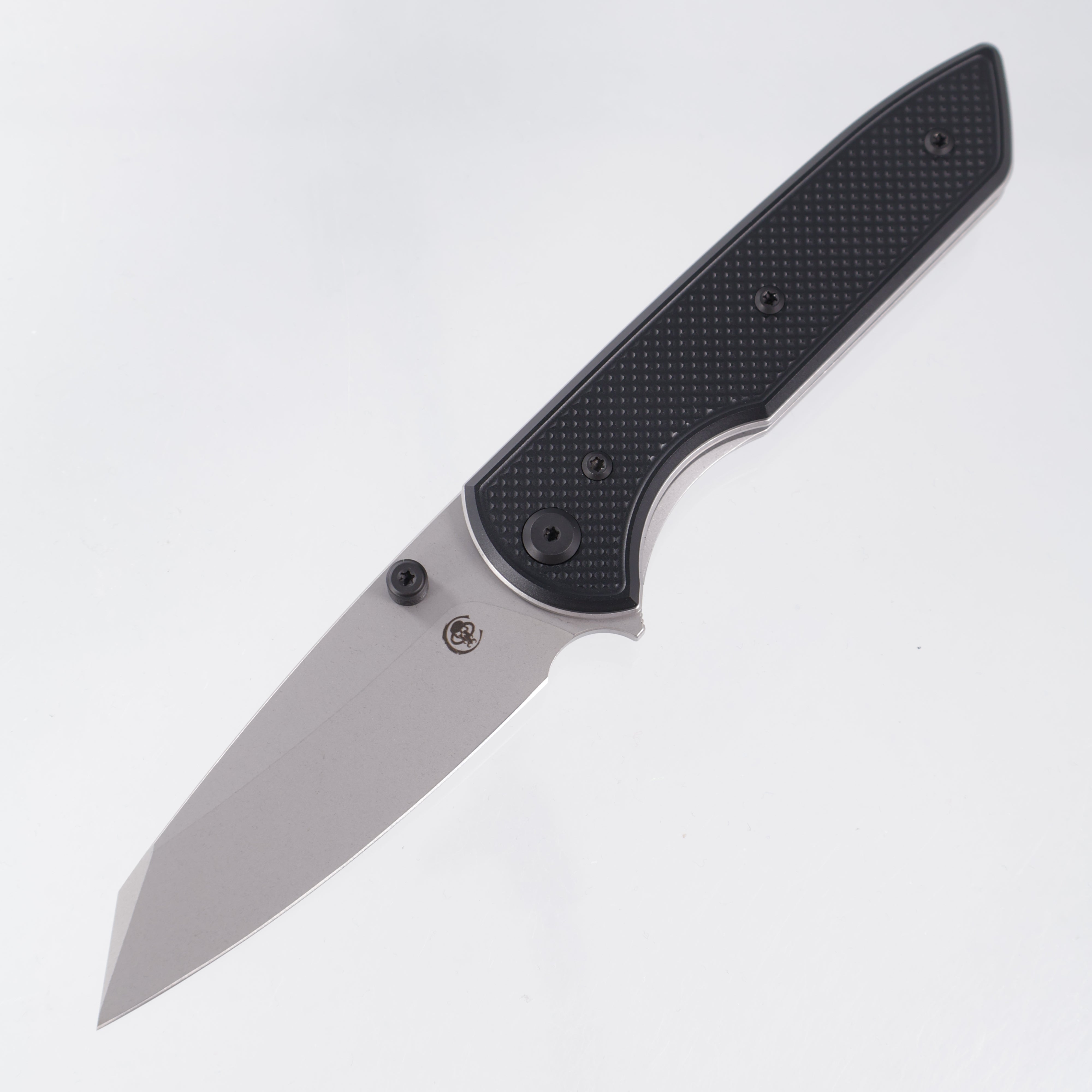 Chaves Knives x Brad Blount The Arrestor 229 Blue Label - Black Aluminum w/ Black PVD Ti Hardware - Stonewash 154CM