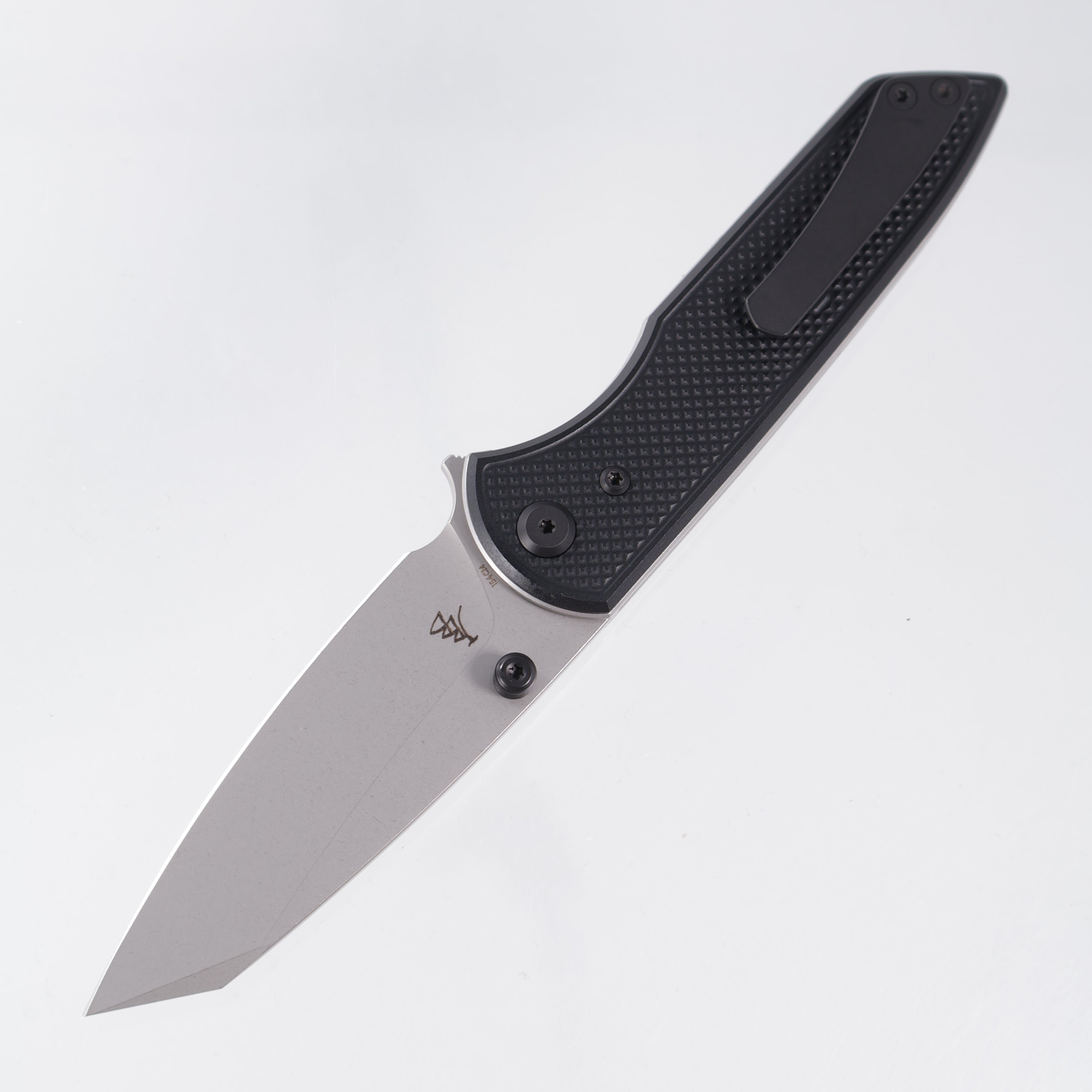 Chaves Knives x Brad Blount The Arrestor 229 Blue Label - Black Aluminum w/ Black PVD Ti Hardware - Stonewash 154CM