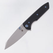 Chaves Knives x Brad Blount The Arrestor 229 Blue Label - Black Aluminum w/ Blue Ano Ti Hardware - Stonewash 154CM