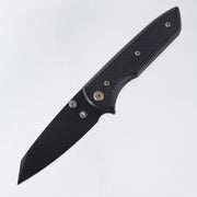 Chaves Knives x Brad Blount The Arrestor 229 Blue Label - Black Aluminum w/ Bronze Ano Ti Hardware - Black PVD 154CM