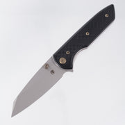 Chaves Knives x Brad Blount The Arrestor 229 Blue Label - Black Aluminum w/ Bronze Ano Ti Hardware - Stonewash 154CM