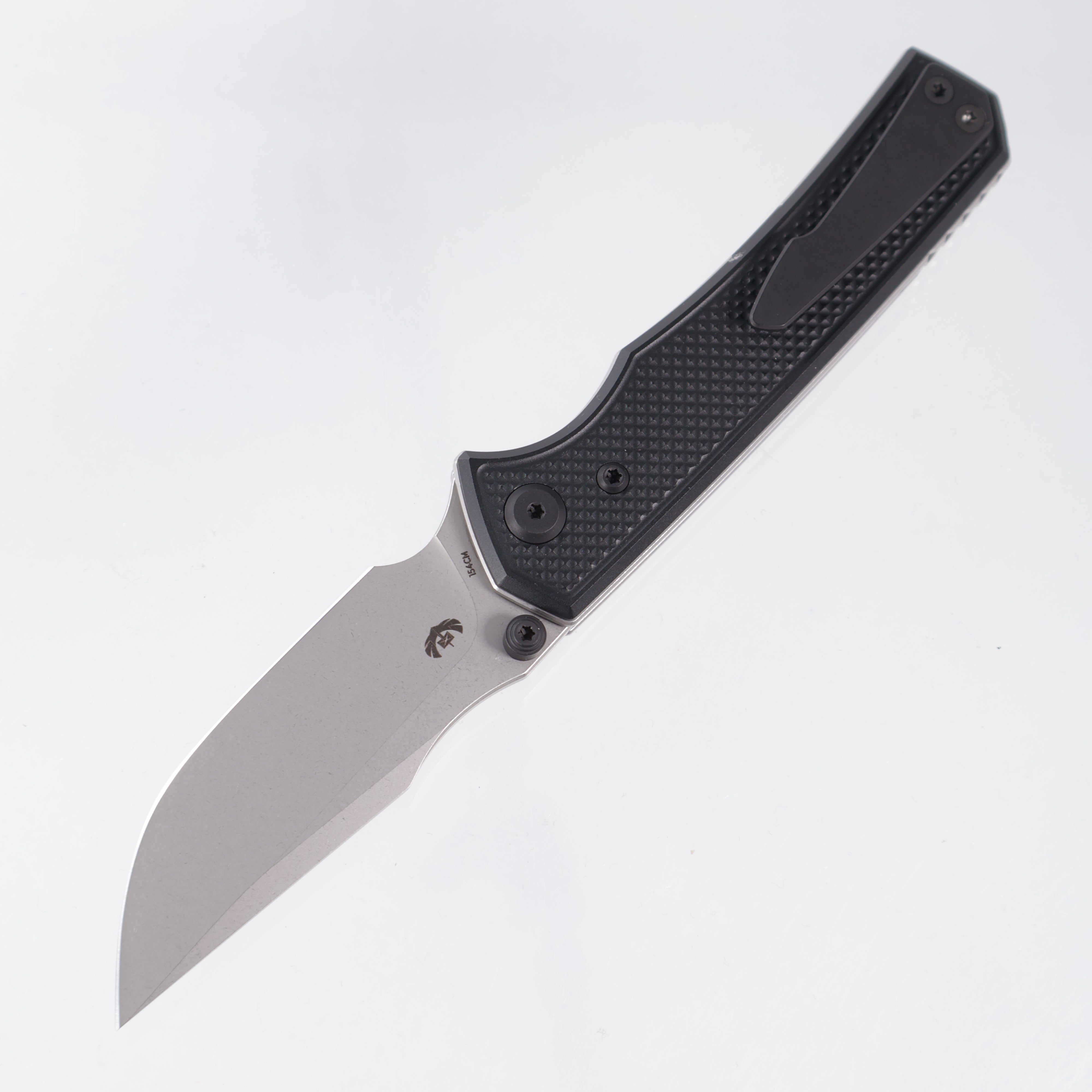 Chaves Knives x Sam Tran The Arison Street Blue Label - Black Aluminum w/ Black PVD Ti Hardware - Stonewash 154CM