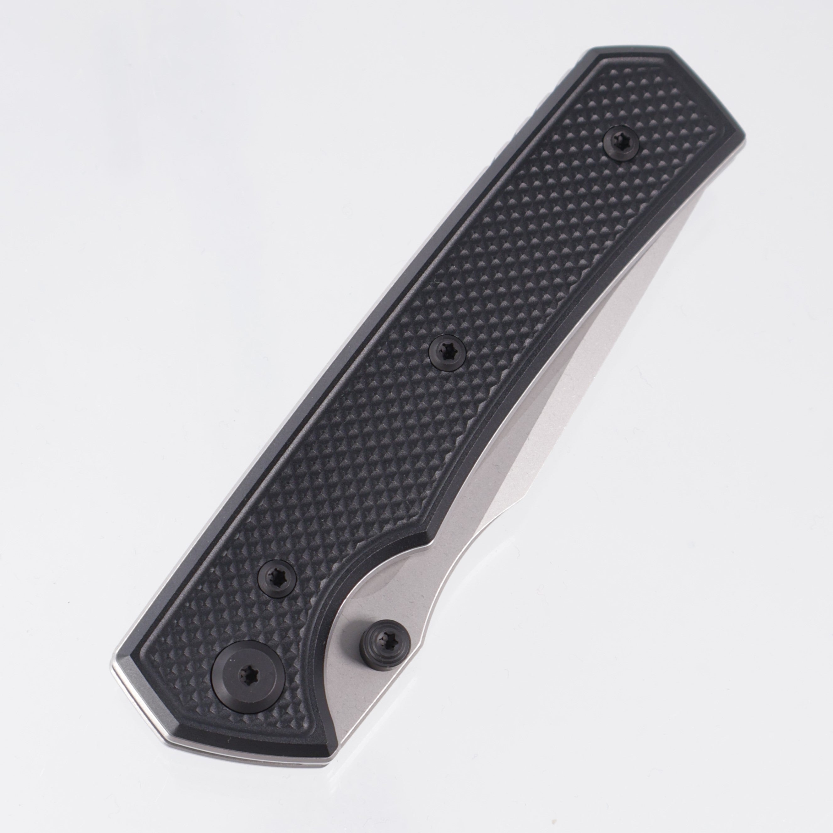 Chaves Knives x Sam Tran The Arison Street Blue Label - Black Aluminum w/ Black PVD Ti Hardware - Stonewash 154CM