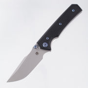Chaves Knives x Sam Tran The Arison Street Blue Label - Black Aluminum w/ Blue Ano Ti Hardware - Stonewash 154CM