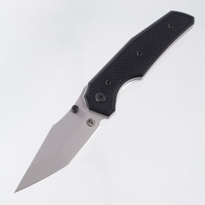 Chaves Knives x Jake McCoy The Omega Street Blue Label - Black Aluminum w/ Black PVD Ti Hardware - Stonewash 154CM