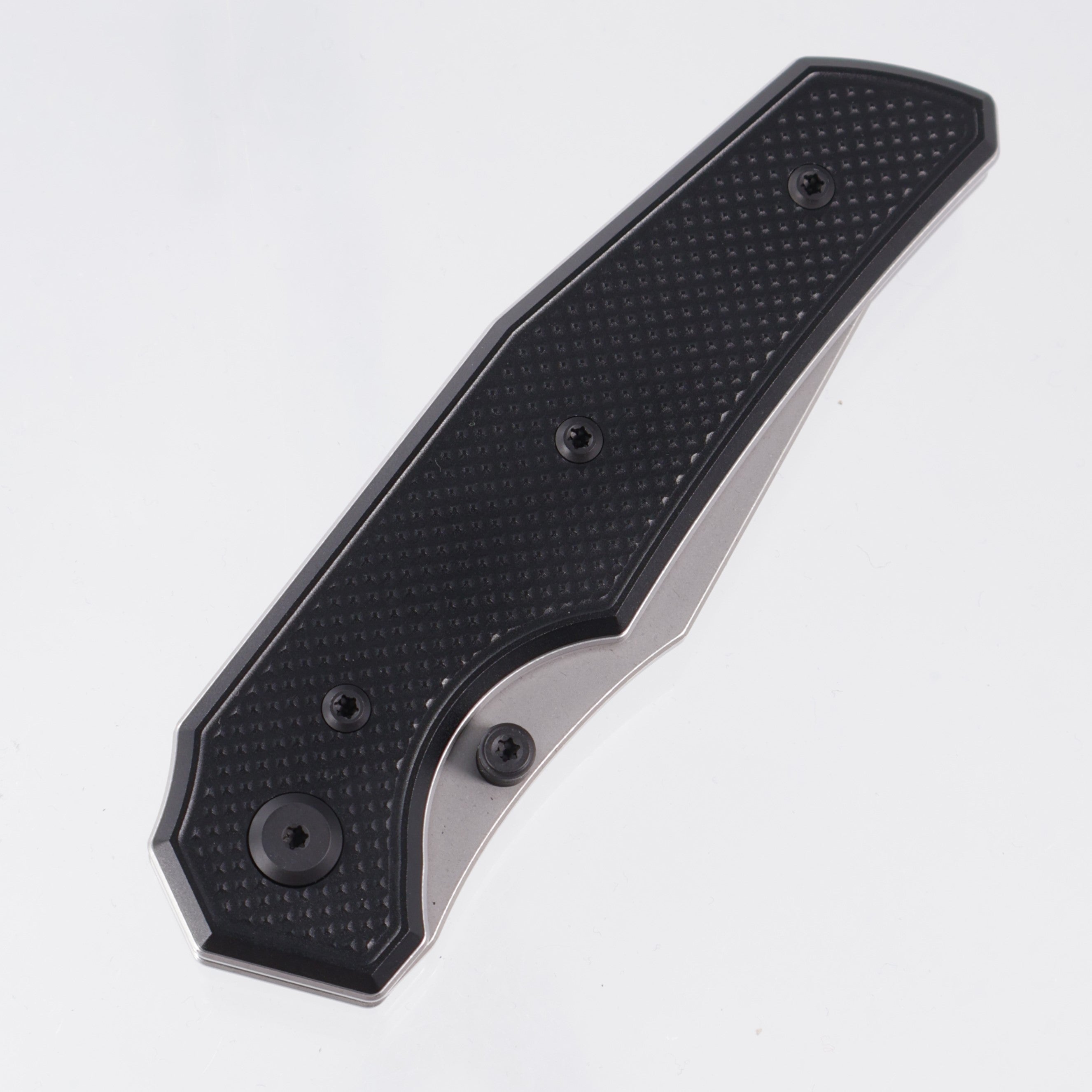 Chaves Knives x Jake McCoy The Omega Street Blue Label - Black Aluminum w/ Black PVD Ti Hardware - Stonewash 154CM