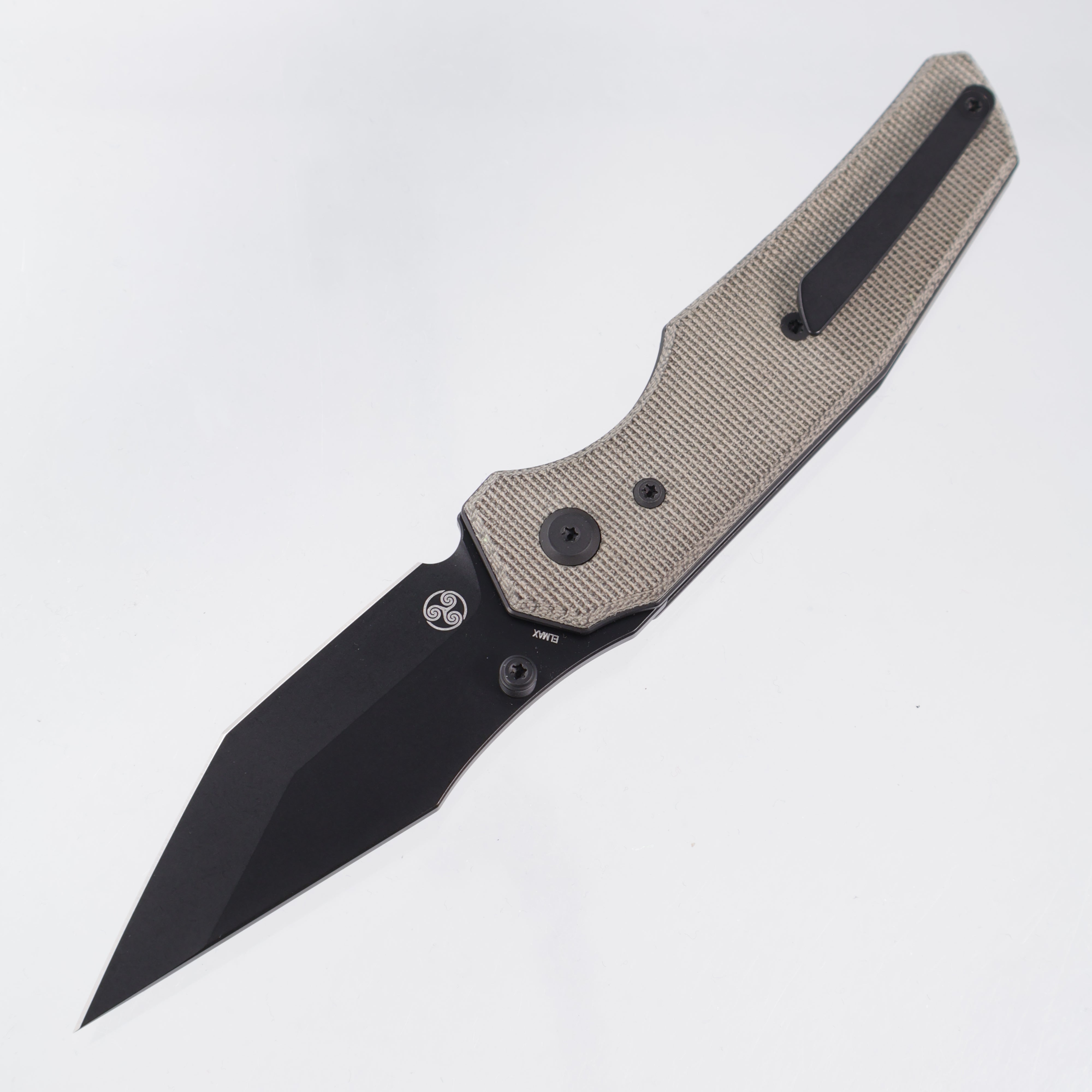 Chaves Knives x Jake McCoy The Omega Street Blue Label - Green Micarta - Black PVD Elmax