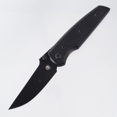 Chaves Knives x Jake McCoy The Disciple Street Blue Label - Black Aluminum w/ Black PVD Ti Hardware - Black PVD 154CM