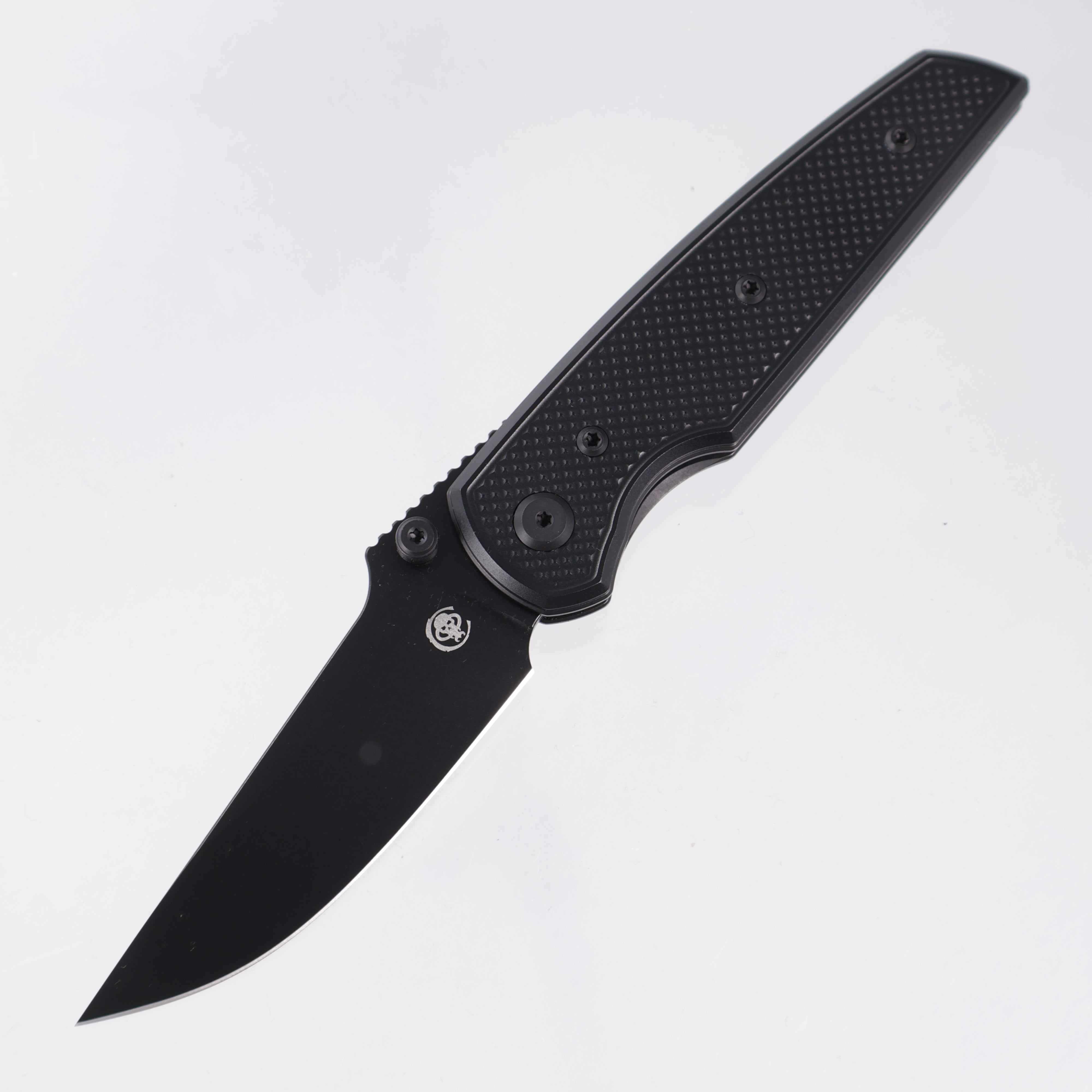 Chaves Knives x Jake McCoy The Disciple Street Blue Label - Black Aluminum w/ Black PVD Ti Hardware - Black PVD 154CM