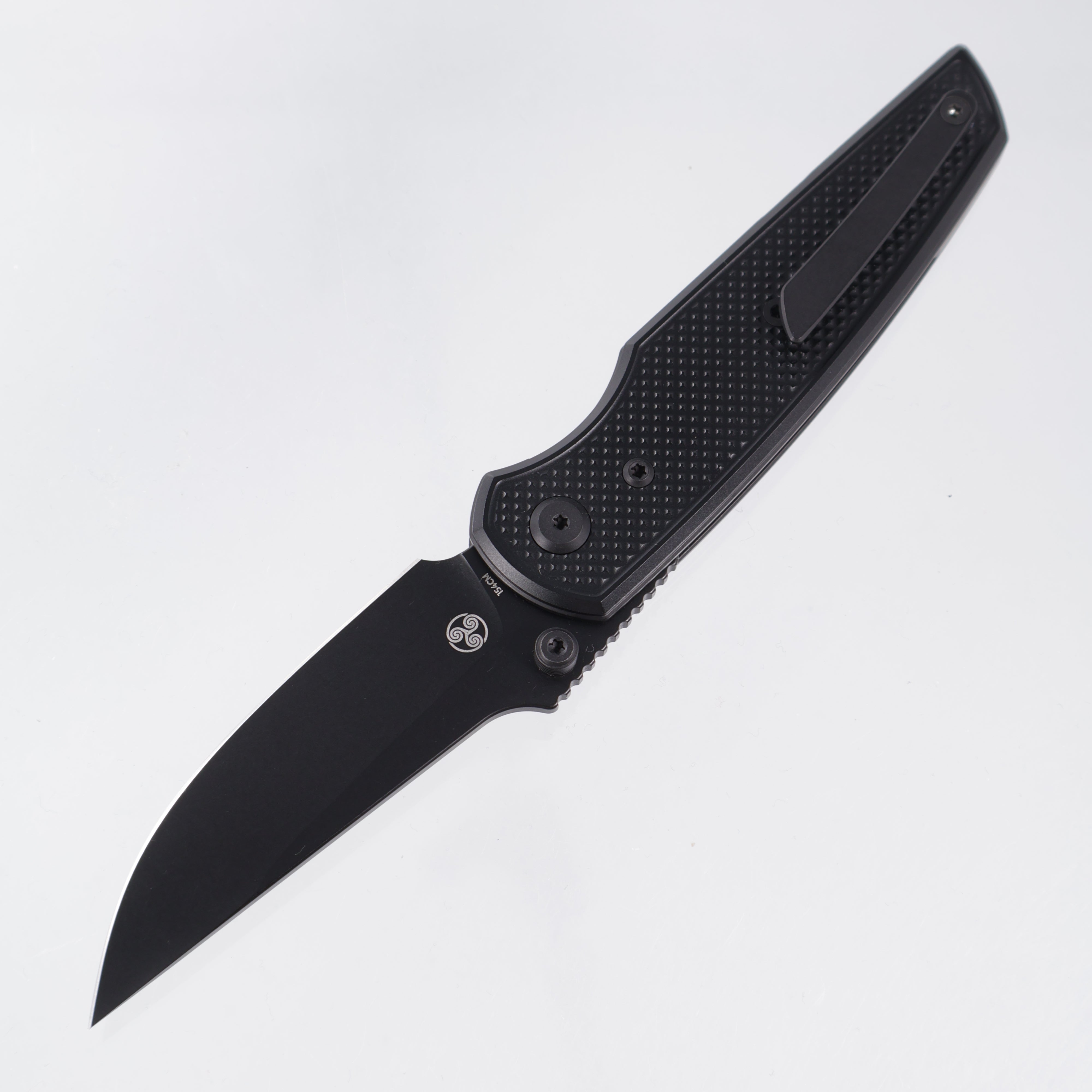 Chaves Knives x Jake McCoy The Disciple Street Blue Label - Black Aluminum w/ Black PVD Ti Hardware - Black PVD 154CM