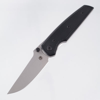 Chaves Knives x Jake McCoy The Disciple Street Blue Label - Black Aluminum w/ Black PVD Ti Hardware - Stonewash 154CM