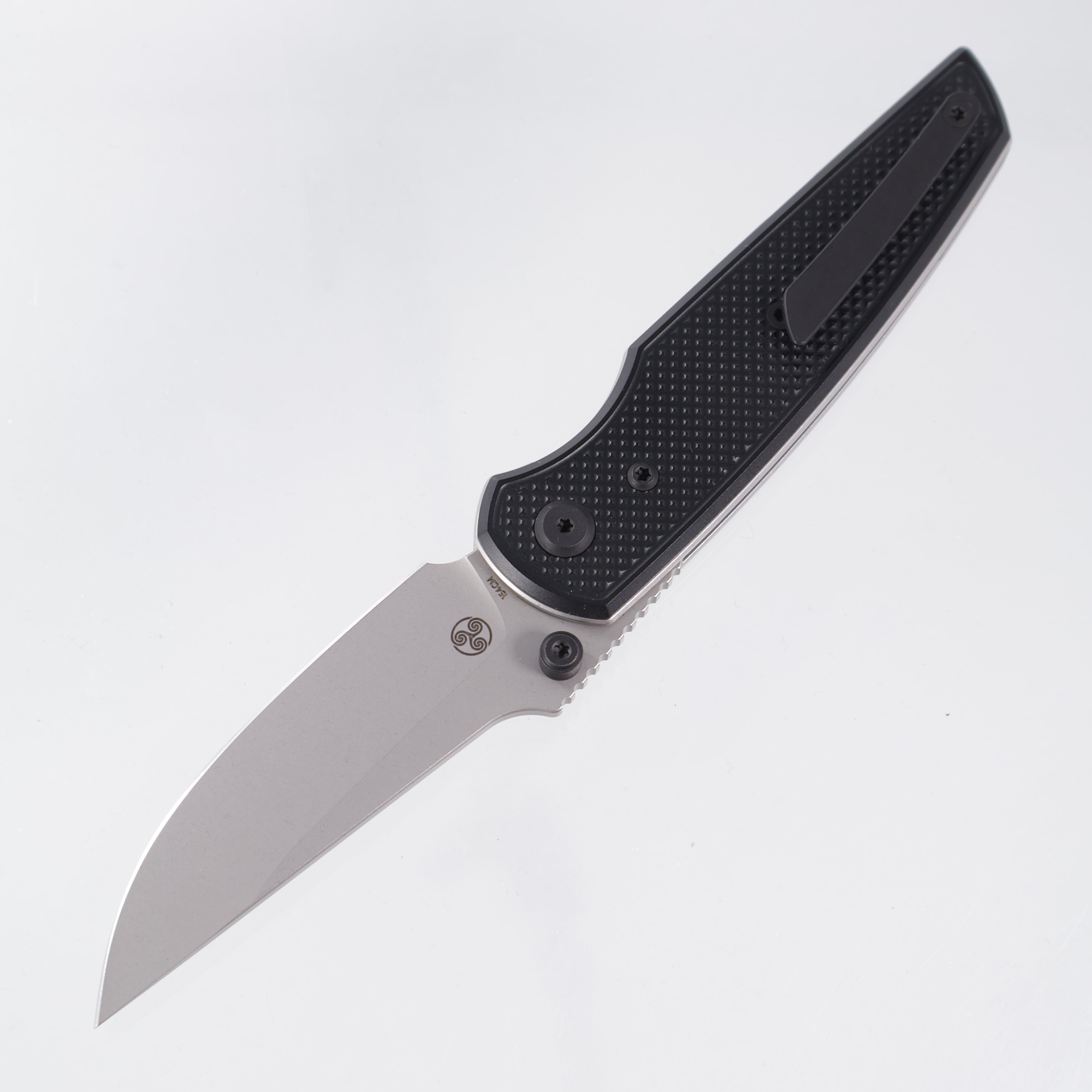 Chaves Knives x Jake McCoy The Disciple Street Blue Label - Black Aluminum w/ Black PVD Ti Hardware - Stonewash 154CM