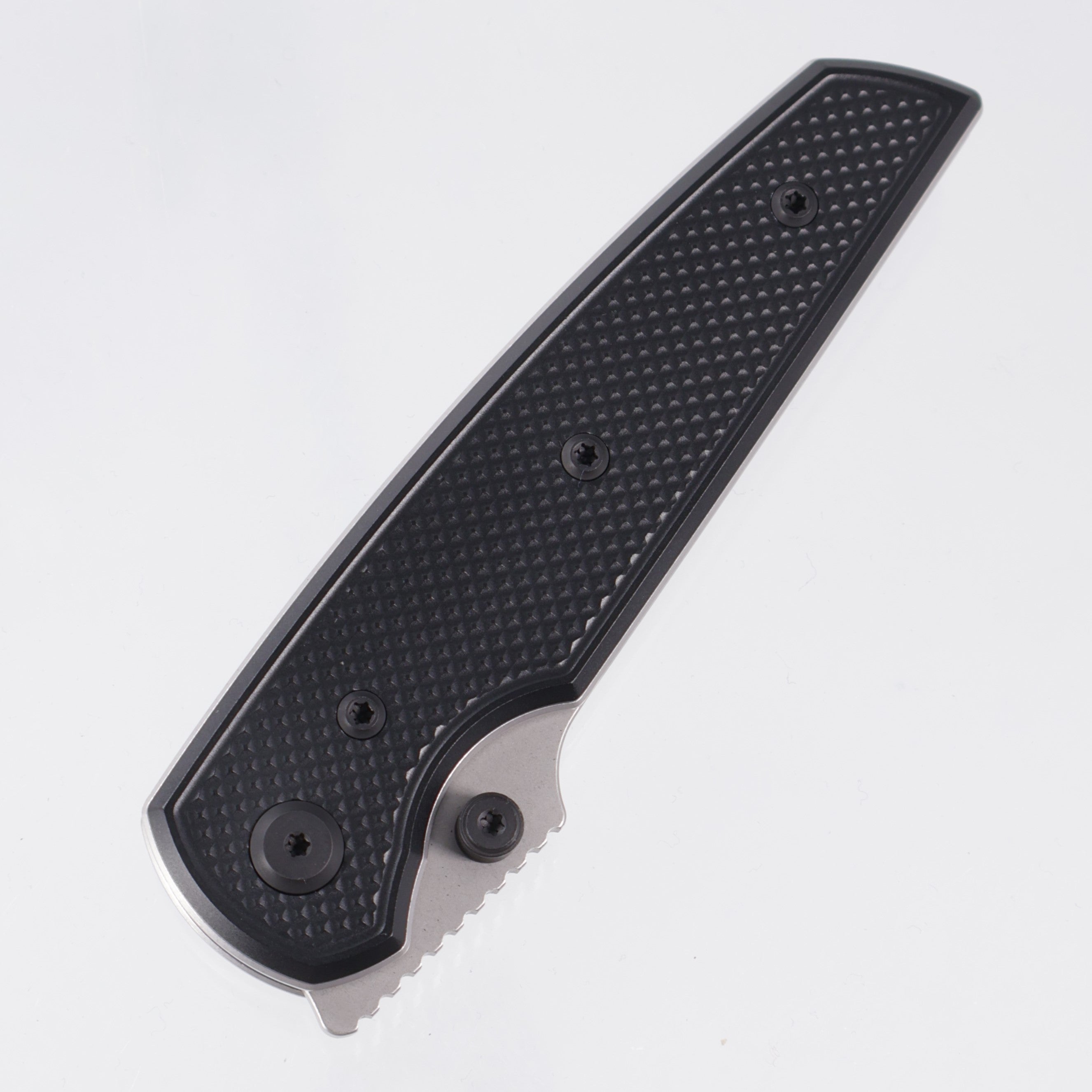 Chaves Knives x Jake McCoy The Disciple Street Blue Label - Black Aluminum w/ Black PVD Ti Hardware - Stonewash 154CM