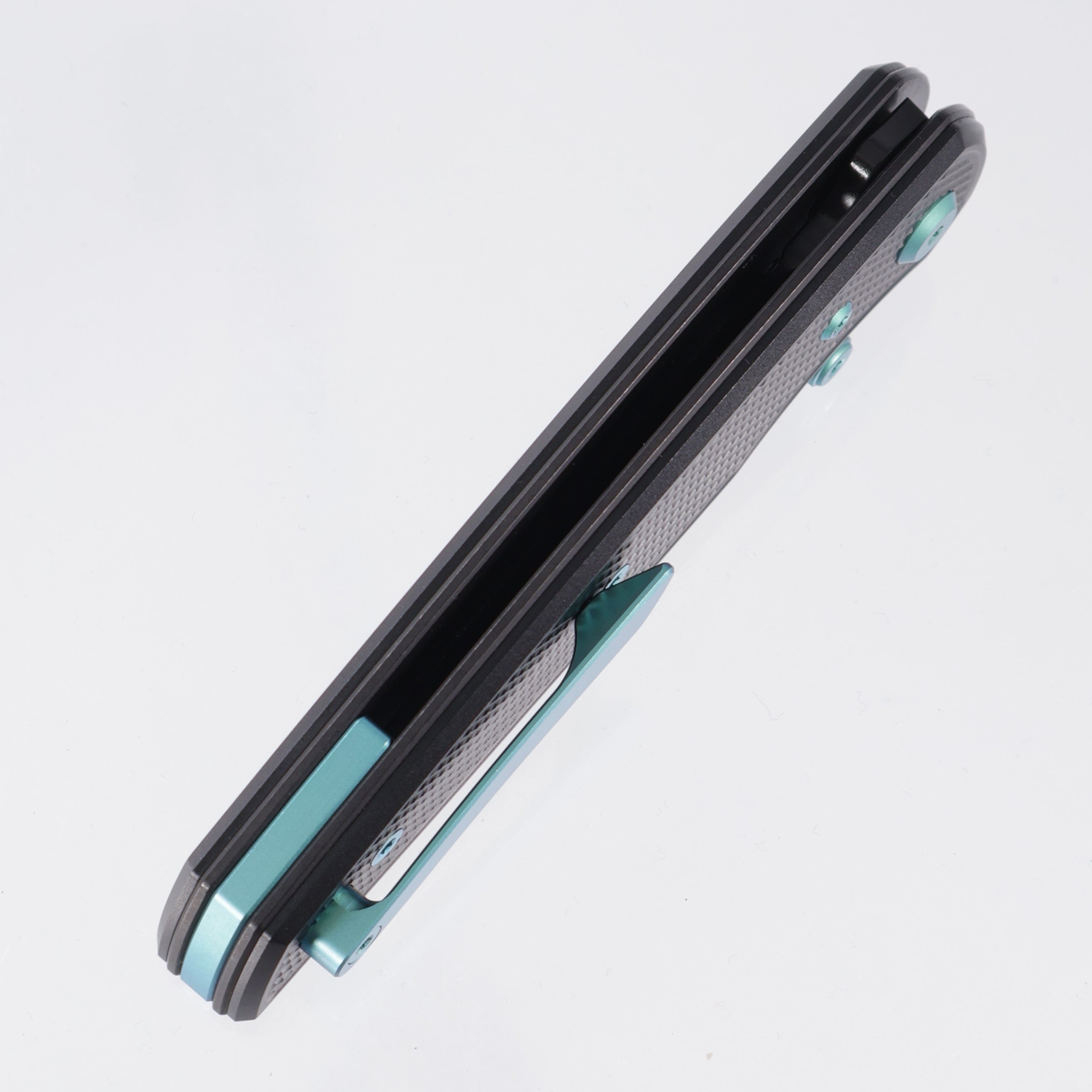 Chaves Knives x Jake McCoy The Disciple Street Blue Label - Black Aluminum w/ Green Ano Ti Hardware - Black PVD 154CM