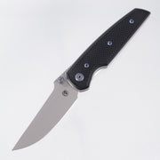 Chaves Knives x Jake McCoy The Disciple Street Blue Label - Black Aluminum w/ Blue Ano Ti Hardware - Stonewash 154CM