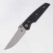 Chaves Knives x Jake McCoy The Disciple Street Blue Label - Black Aluminum w/ Bronze Ano Ti Hardware - Stonewash 154CM