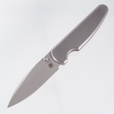 Chaves Knives x Brad Blount The Phase 229 Integral - Stonewash Titanium w/ Machine Stainless Hardware - Stonewash M390