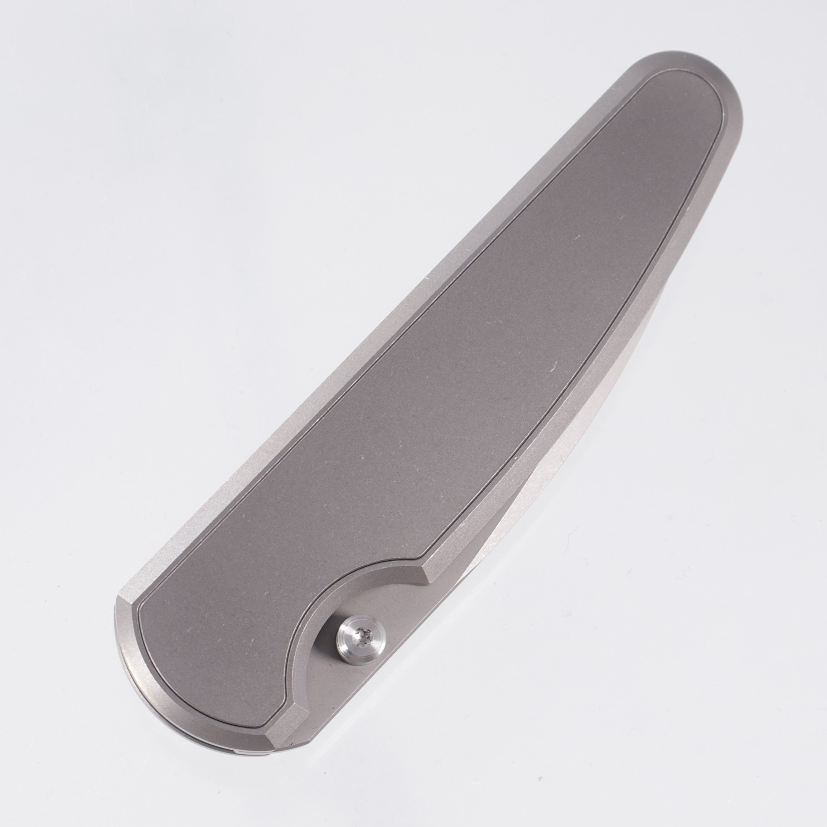 Chaves Knives x Brad Blount The Phase 229 Integral - Stonewash Titanium w/ Machine Stainless Hardware - Stonewash M390