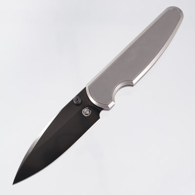 Chaves Knives x Brad Blount The Phase 229 Integral - Bright Stonewash Titanium w/ DLC Stainless Hardware - Bright Stonewash DLC M390