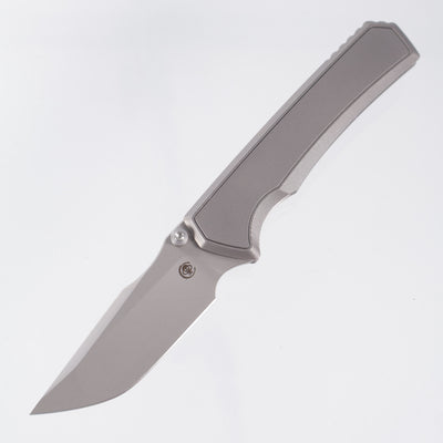 Chaves Knives x Sam Tran The Arison Street Integral - Stonewash Titanium w/ Machine Finish Stainless Hardware - Stonewash M390