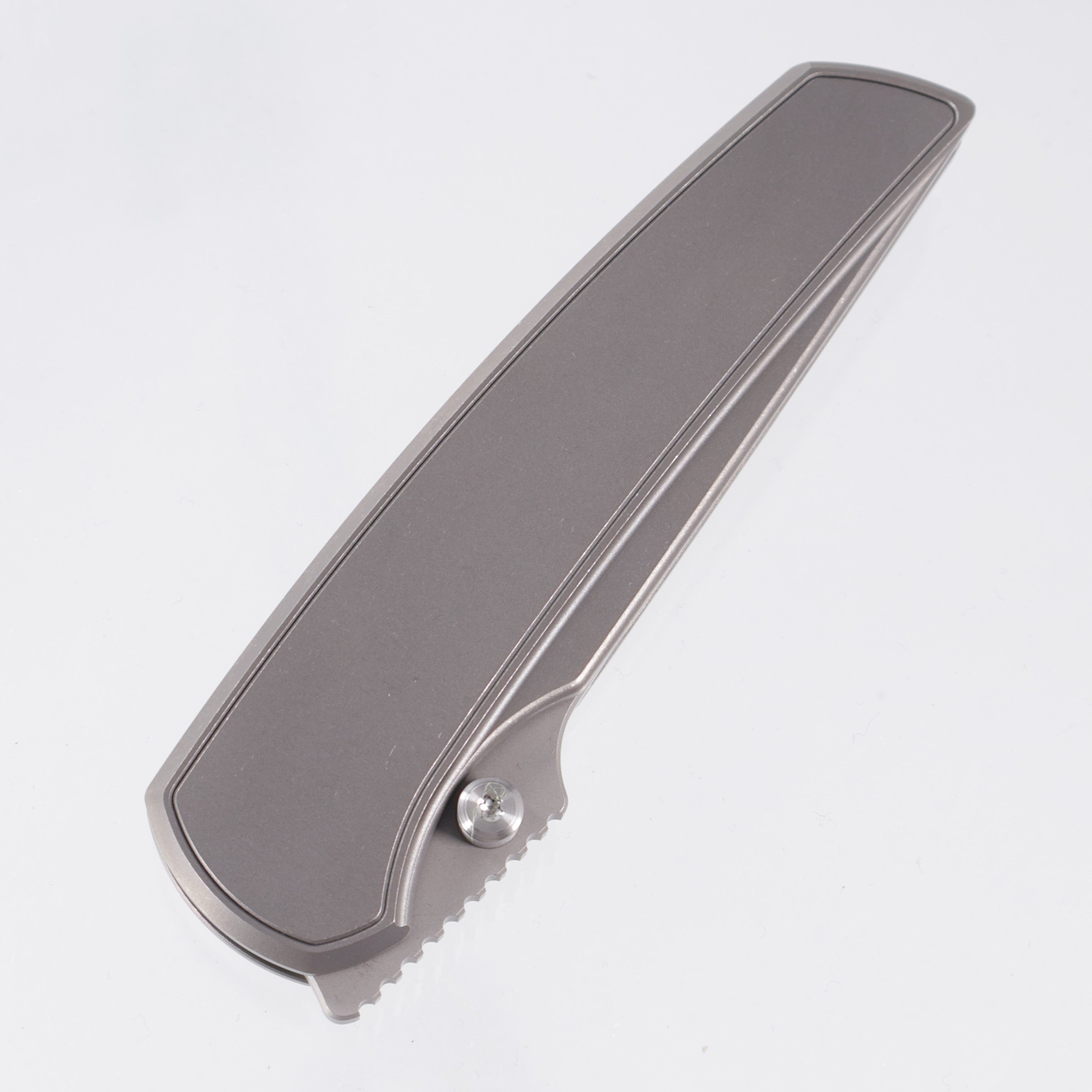 Chaves Knives x Jake McCoy The Disciple Street Integral - Stonewash Titanium w/ Machine Finish Stainless Hardware - Stonewash M390