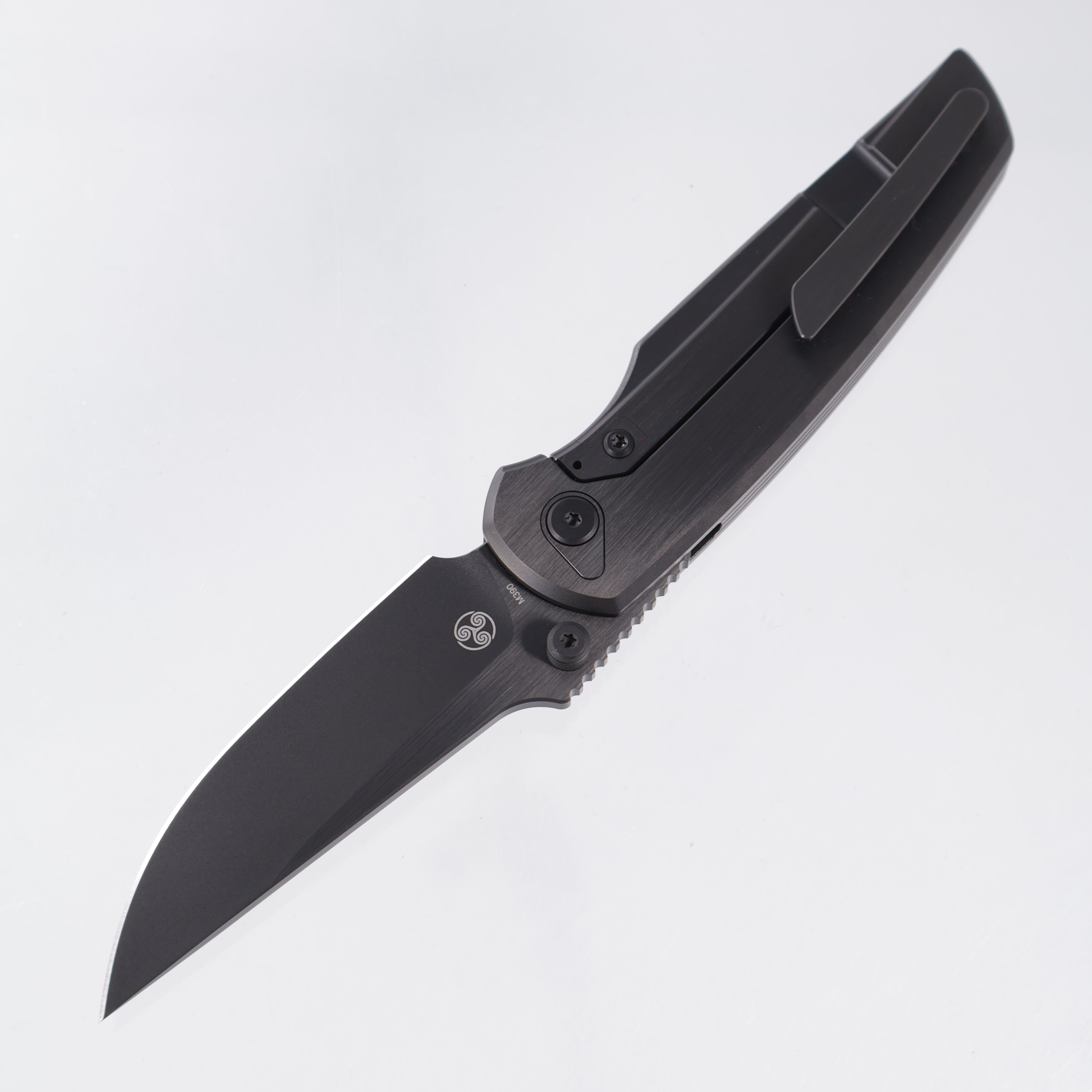 Chaves Knives x Jake McCoy The Disciple Street Integral - Black Satin PVD Titanium w/ Black PVD Stainless Hardware - Black Satin PVD M390
