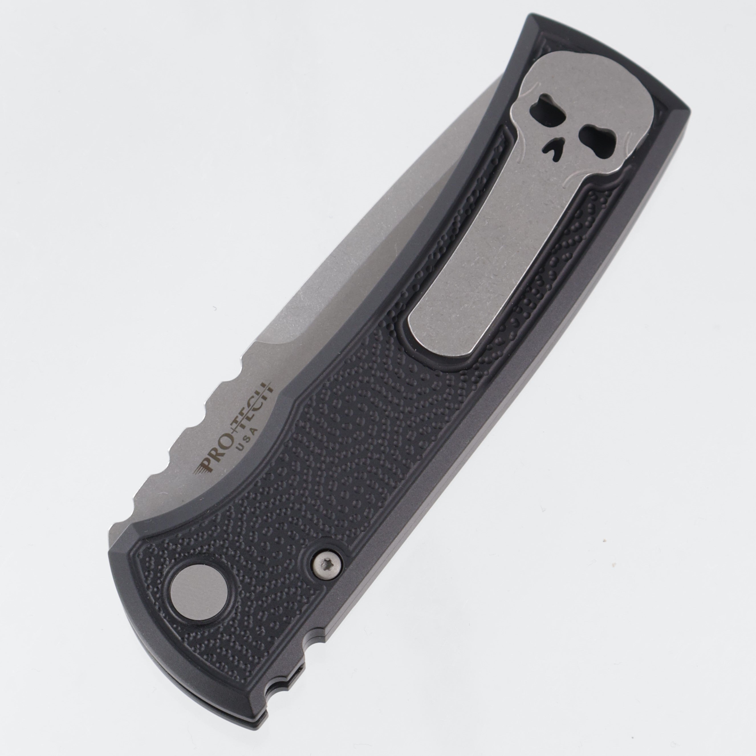Chaves Redencion Auto Tanto - Black Spiral Stippled Aluminum - Stonewash S35VN